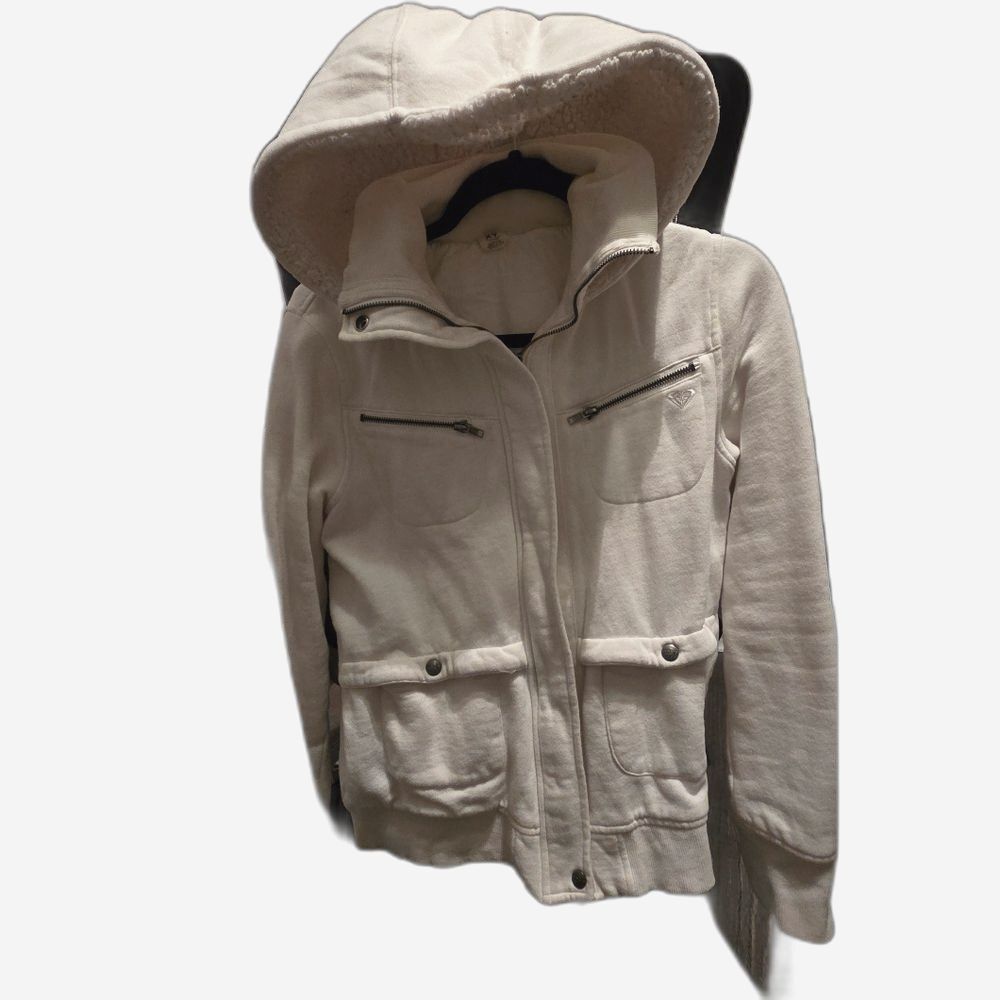 Roxy Women’s Cream White Jacket – Size Large - Picture 3 of 4